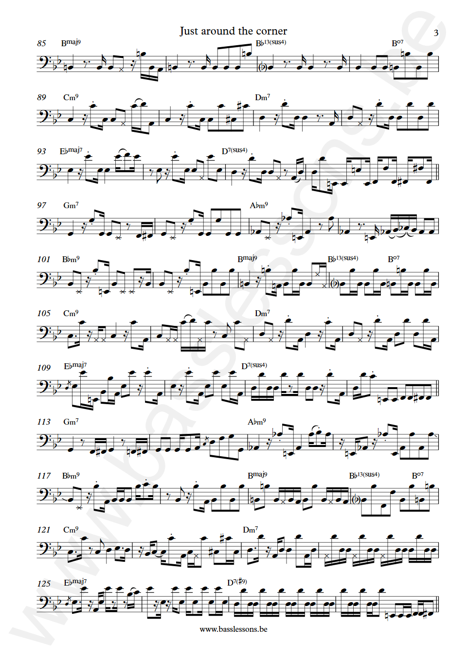 Herbie Hancock Just around the corner Freddie Washington Bass Transcription part 3