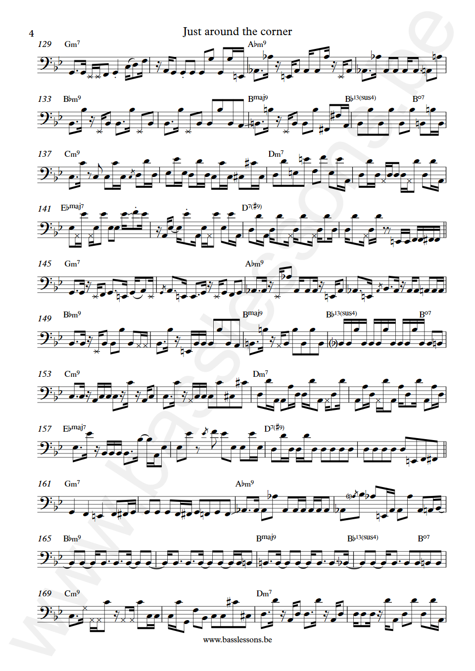 Herbie Hancock Just around the corner Freddie Washington Bass Transcription part 4