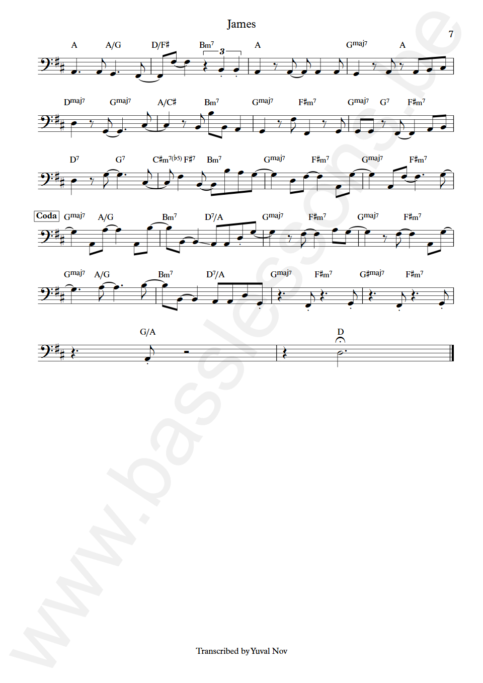 Pat Metheny Group James Steve Rodby Bass Transcription part 7