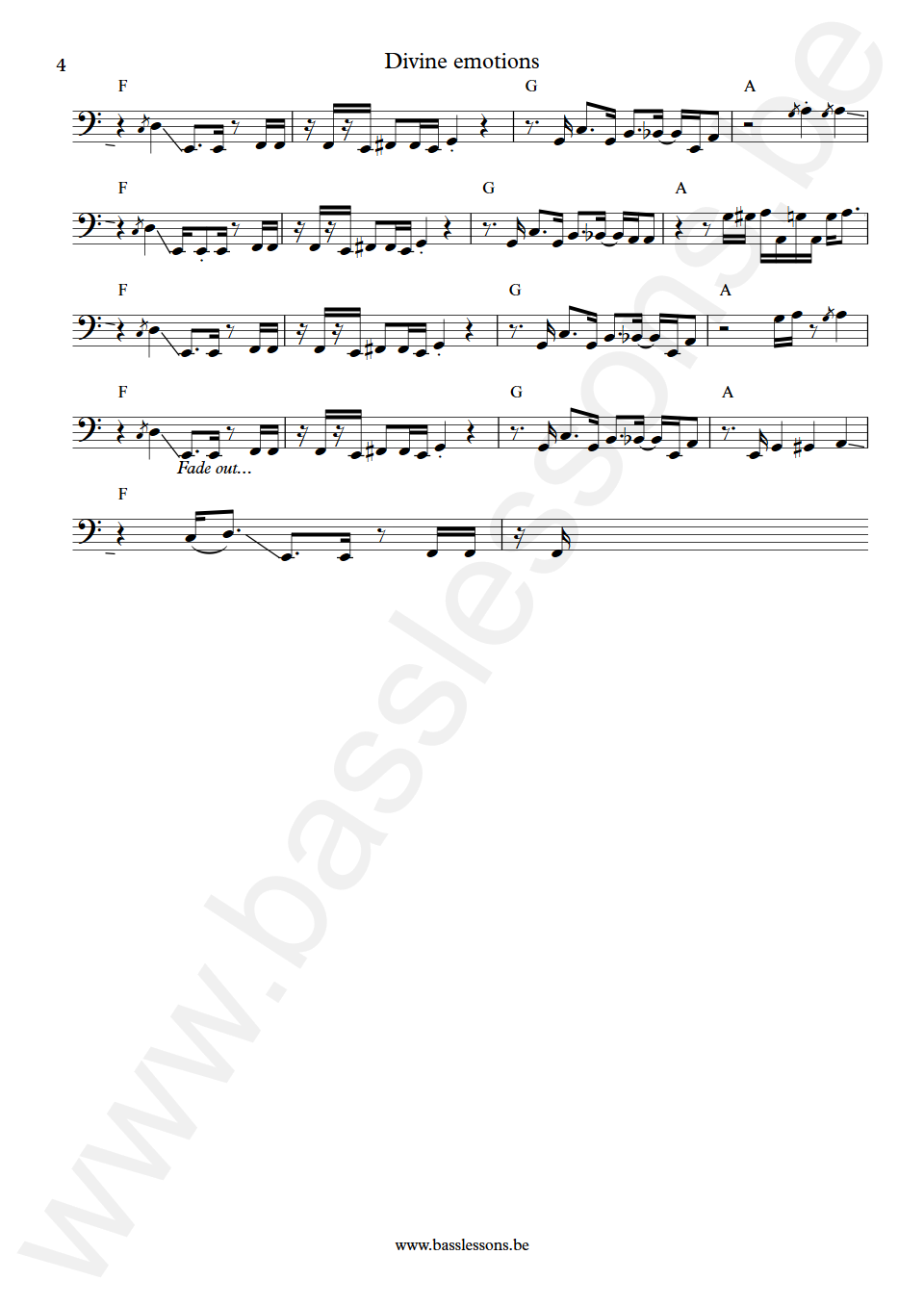 Narada Michael Walden Divine emotions Randy Jackson Bass Transcription part 4