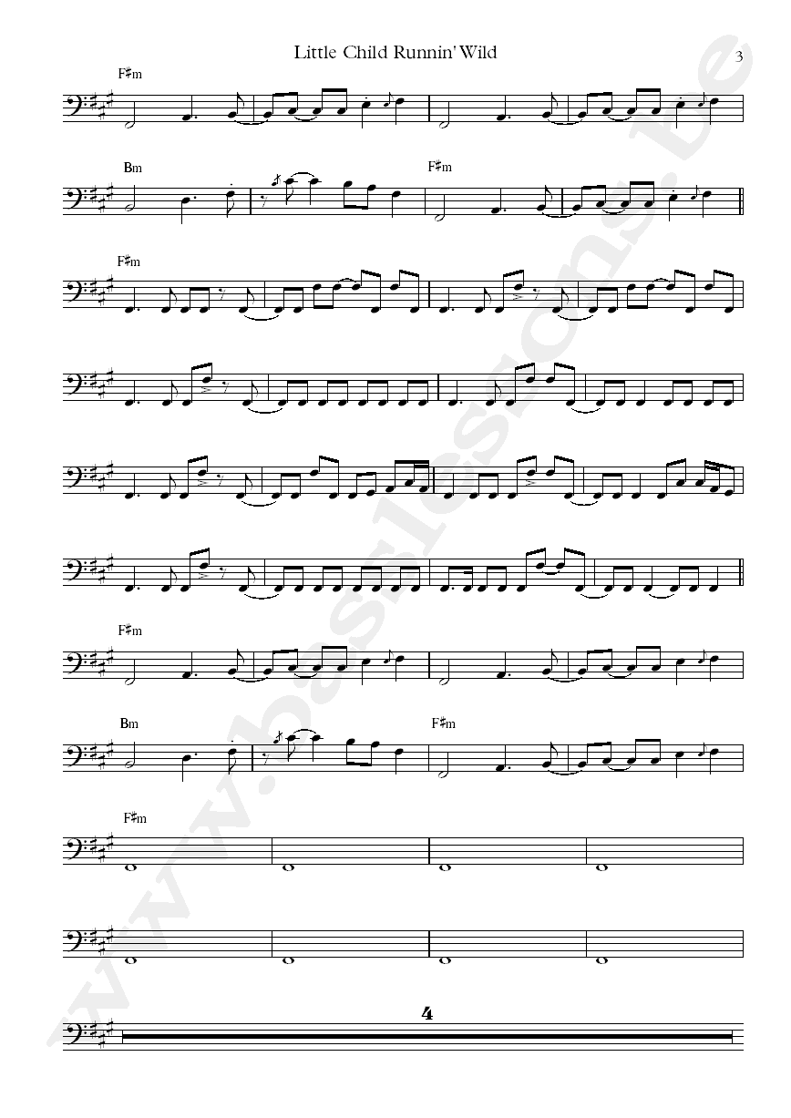 Curtis mayfield little child running wild joseph lucky scott bass transcription part 3