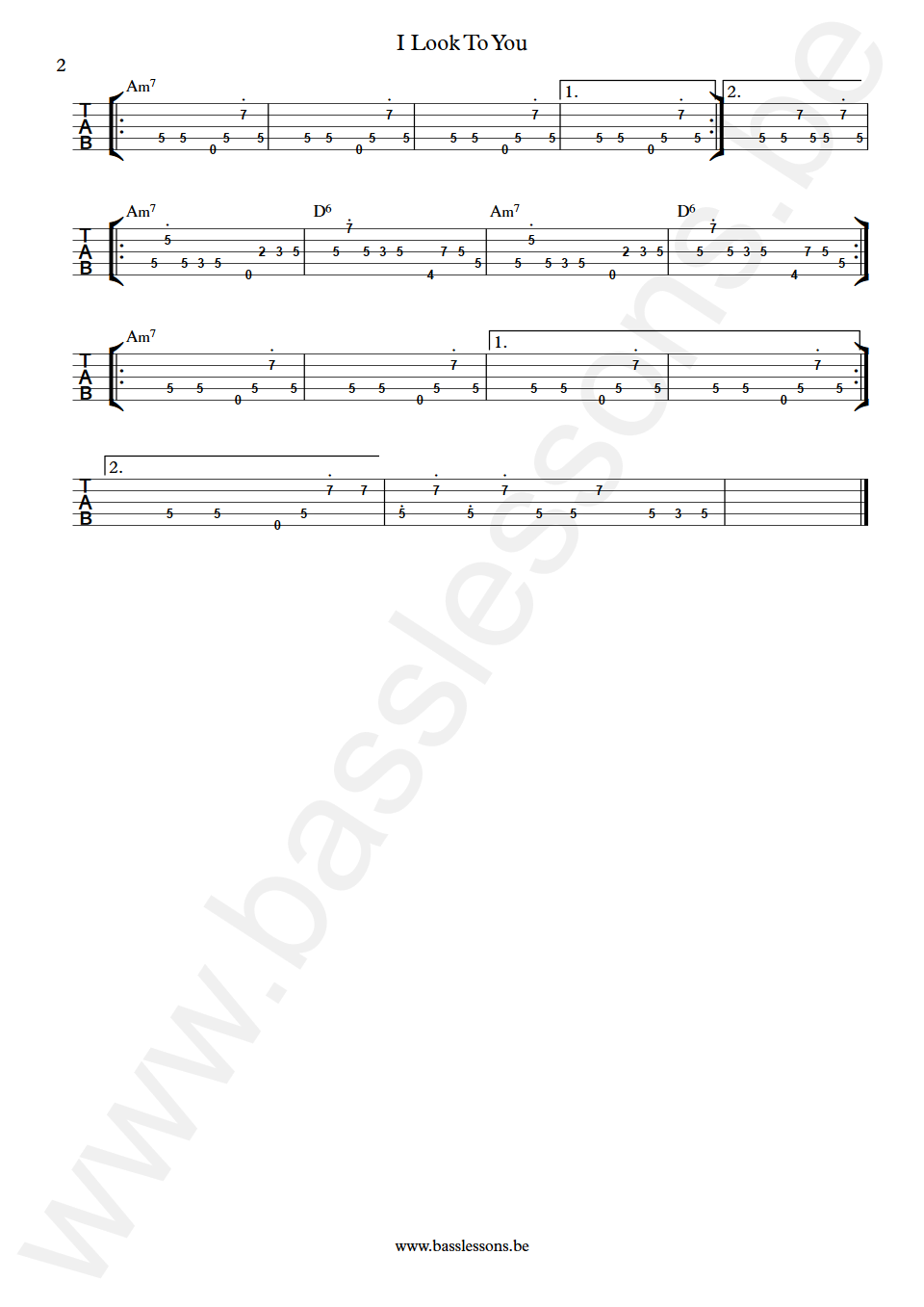 Miami Horror (ft. Kimbra) I Look To You Benjamin Plant Bass Tabs part 2