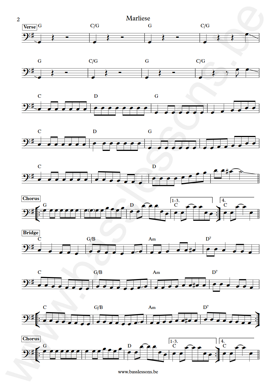 Fischer-Z Marliese David Graham Bass Transcription part 2