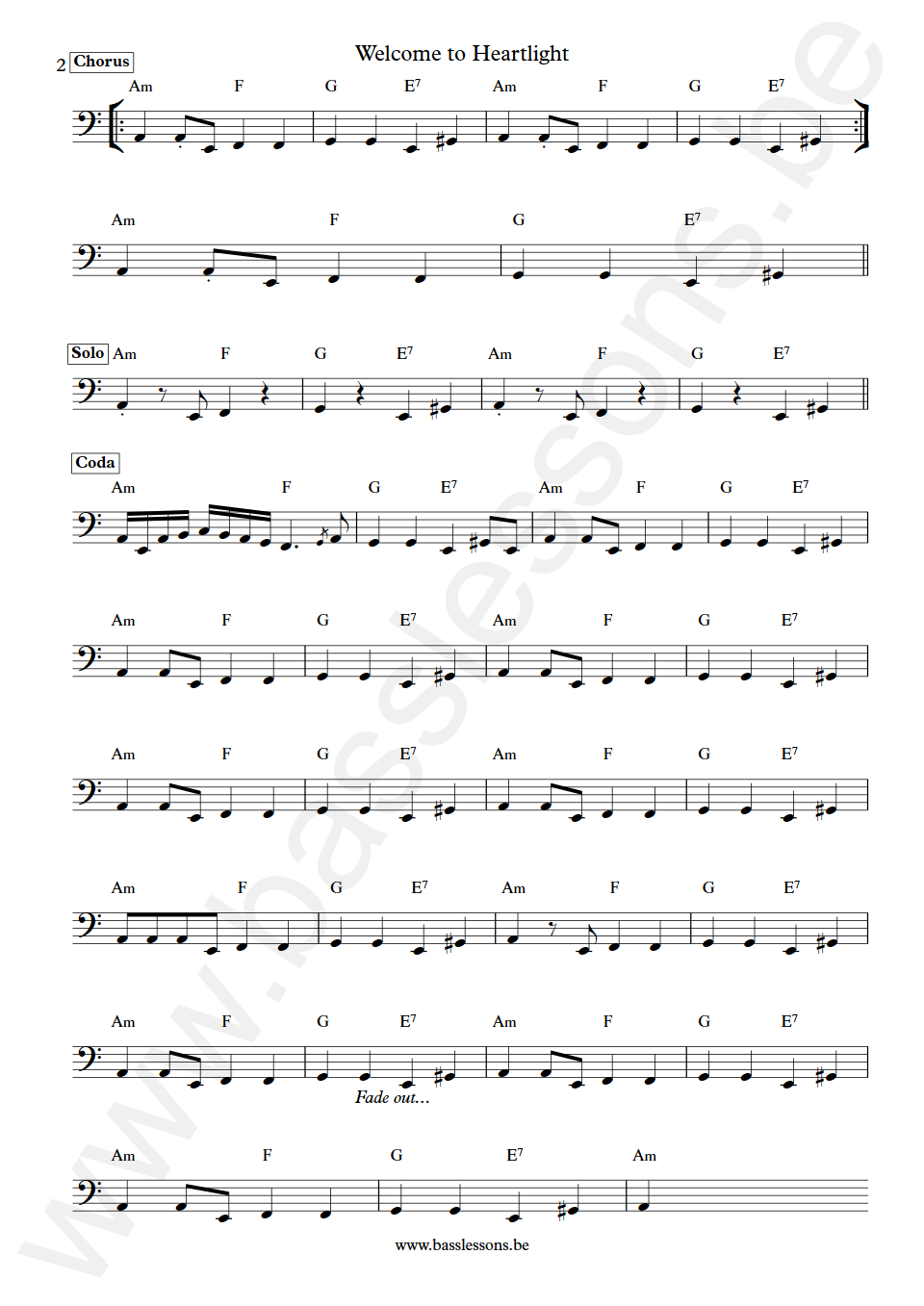 Kenny Loggins Welcome to Heartlight Vernon Porter Bass Transcription part 2