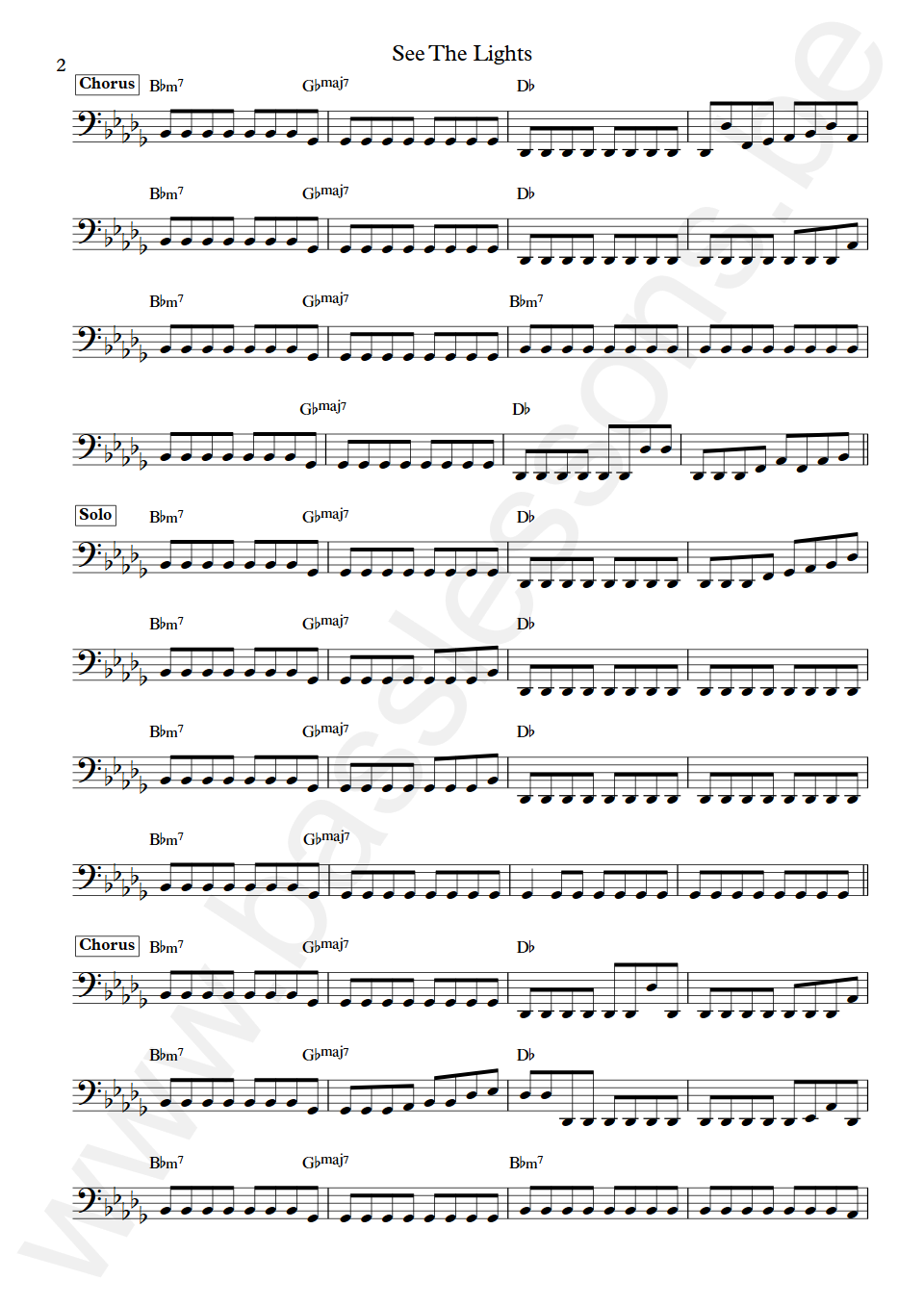 Simple Minds See The Lights Malcolm Foster Bass Transcription part 2