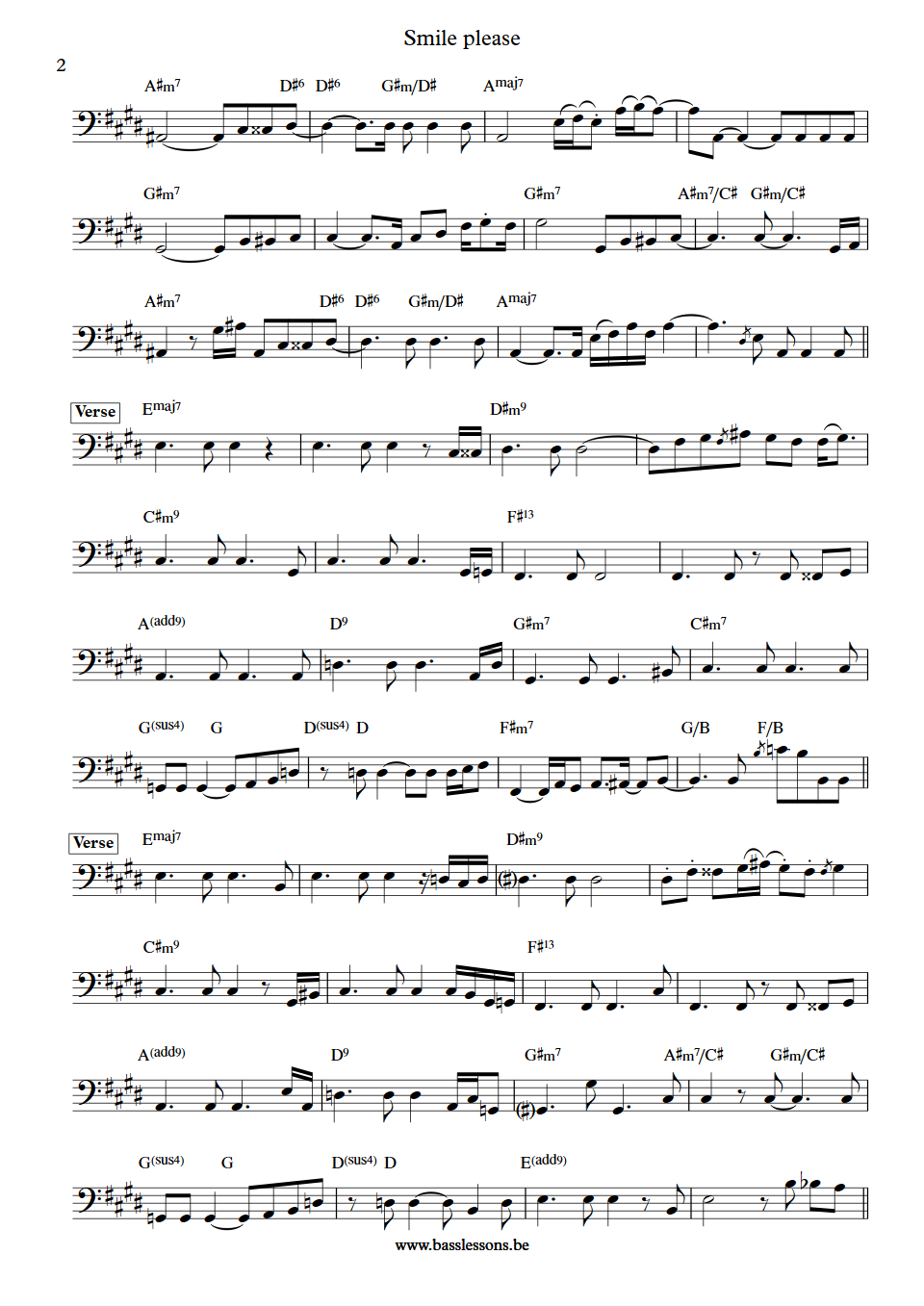 Stevie wonder Smile again Reggie McBride Bass Transcription part 2