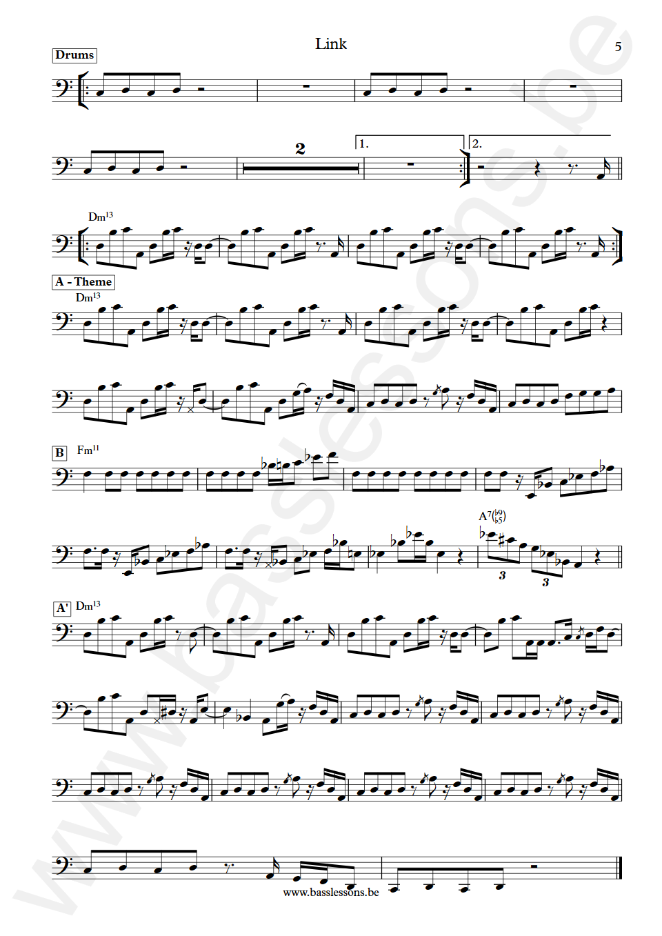 Mike stern Link Lincoln Goines Bass Transcription part 5