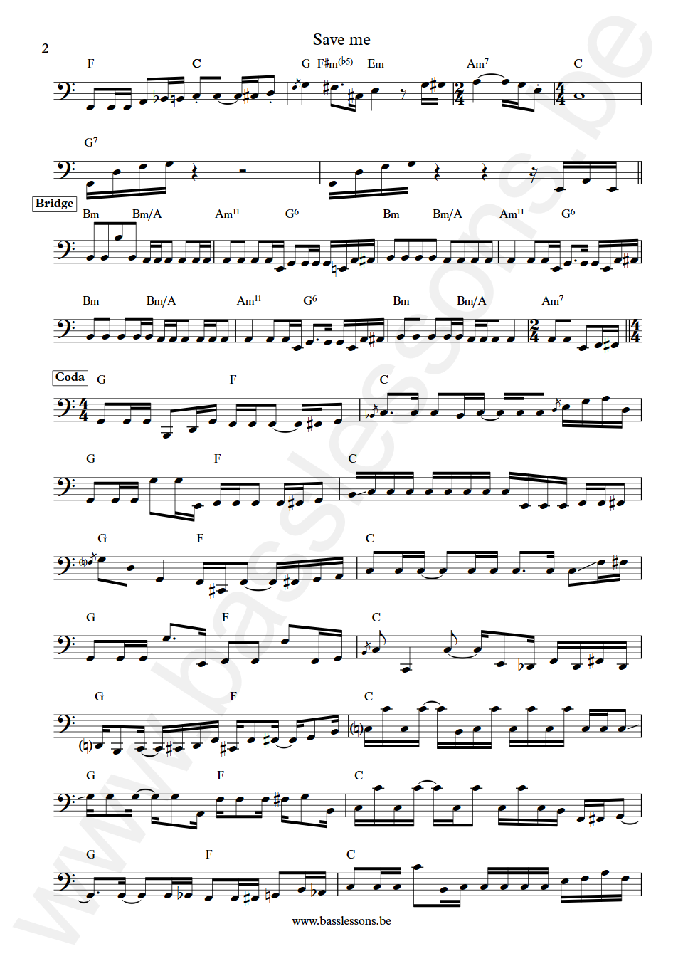 Dave Matthews Save Me Tony Hall Bass Transcription part 2