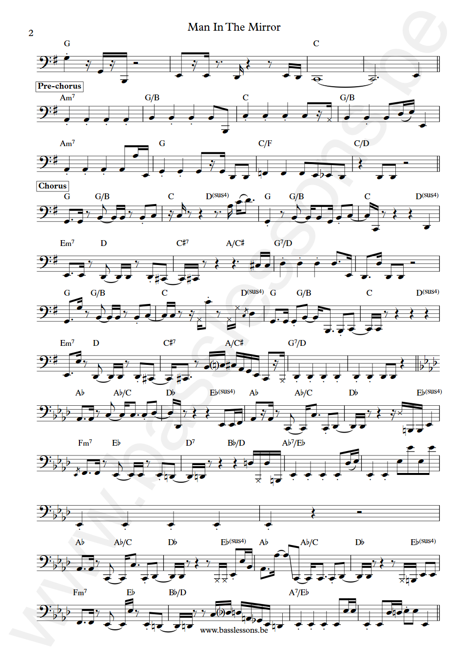 Lari Basilio Man In The Mirror Nathan East Bass Transcription part 2