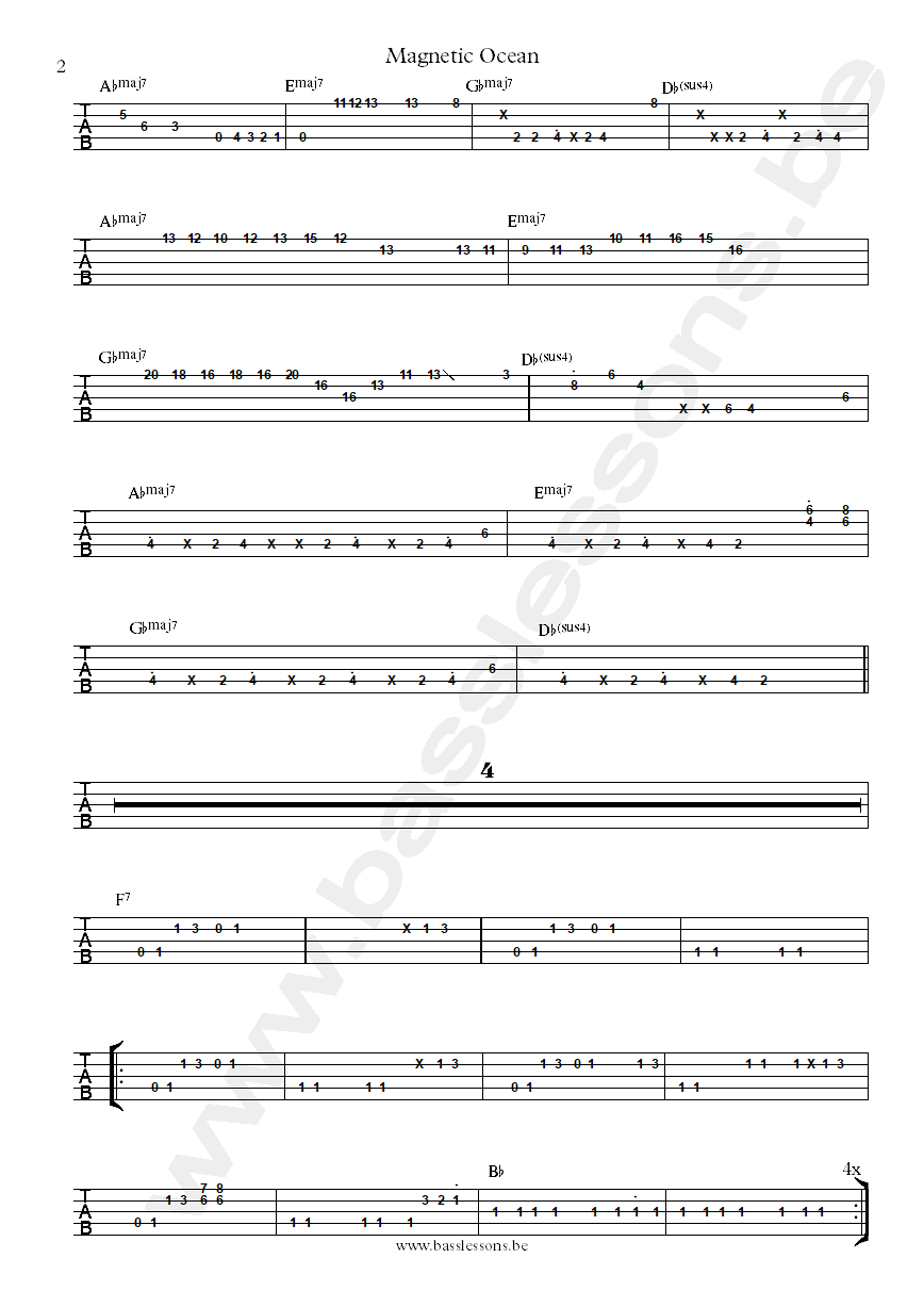Incognito magnetic ocean bass tab part 2