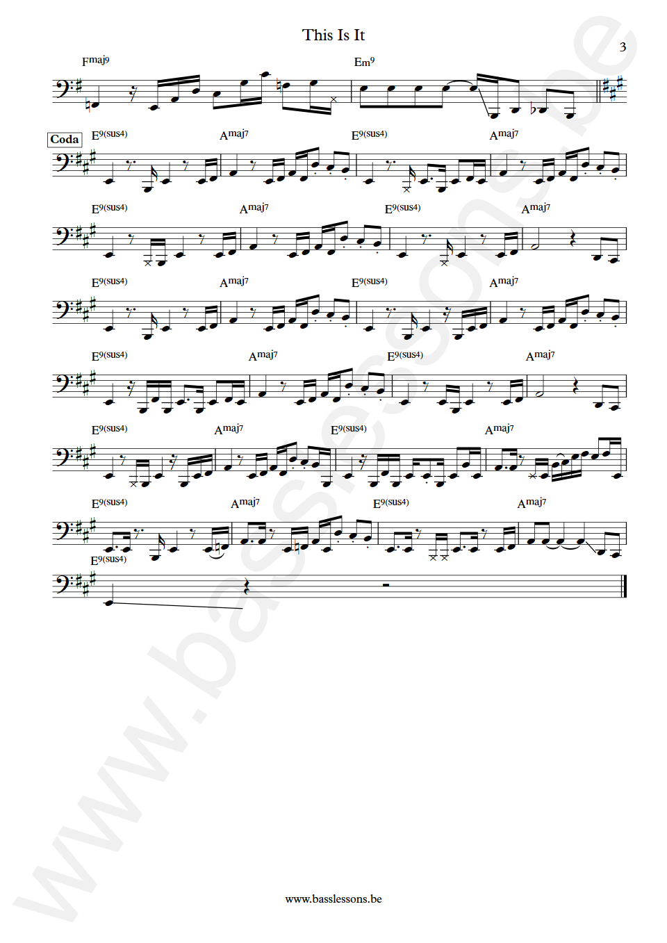 Daryl Hall and Kenny Loggins This Is It Klyde Jones Bass Transcription part 3