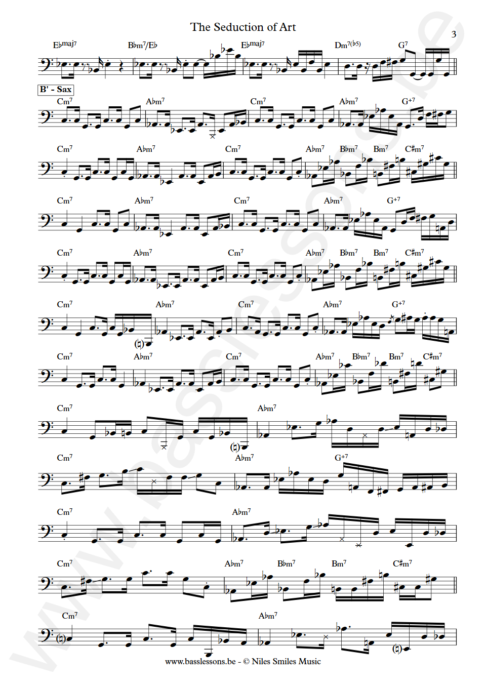 Richard Niles The Seduction of Art Mark Egan Bas Transcriptie deel 3