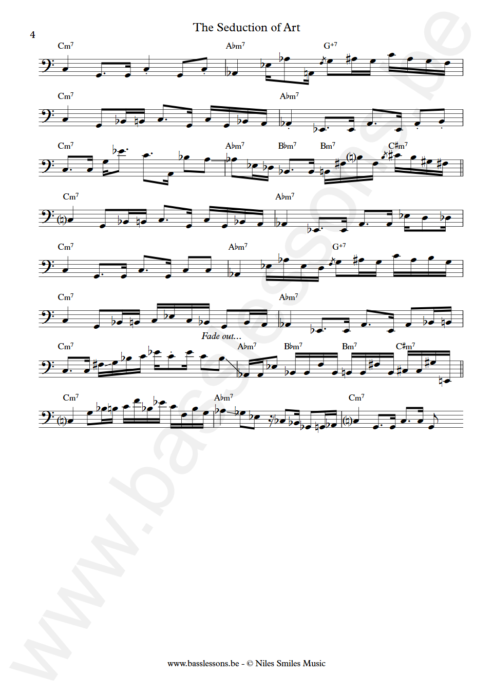 Richard Niles The Seduction of Art Mark Egan Bas Transcriptie deel 4