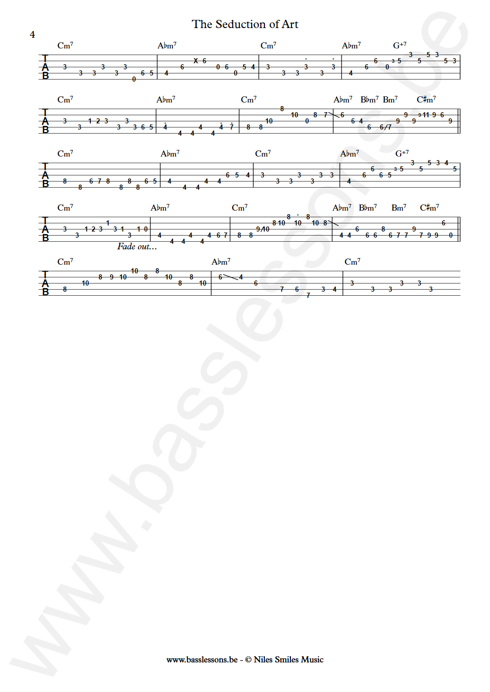 Richard Niles The Seduction of Art Mark Egan Bass Tab deel 4