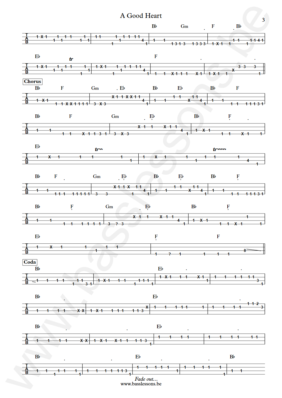 Feargal Sharkey A Good Heart Dean Garcia Bass Tab deel 3