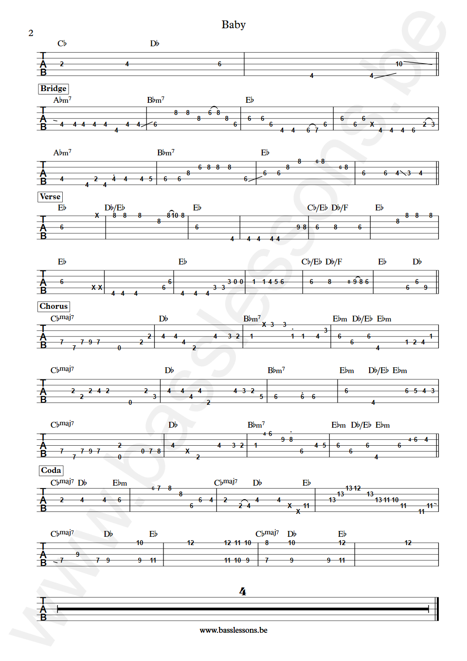 Anita Baker Baby Nathan East Bass Tabs deel 2