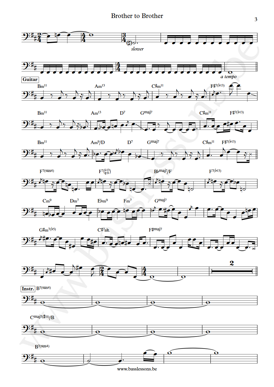 Gino Vanelli Brother to Brother Jimmy Haslip  Bas Transcriptie deel 3
