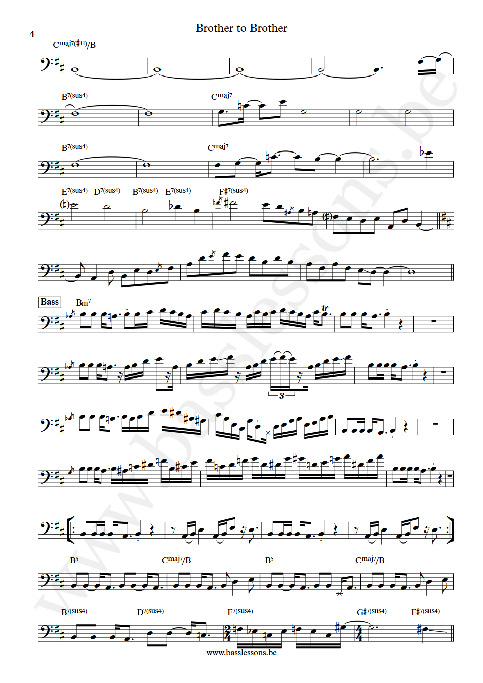 Gino Vanelli Brother to Brother Jimmy Haslip  Bas Transcriptie deel 4