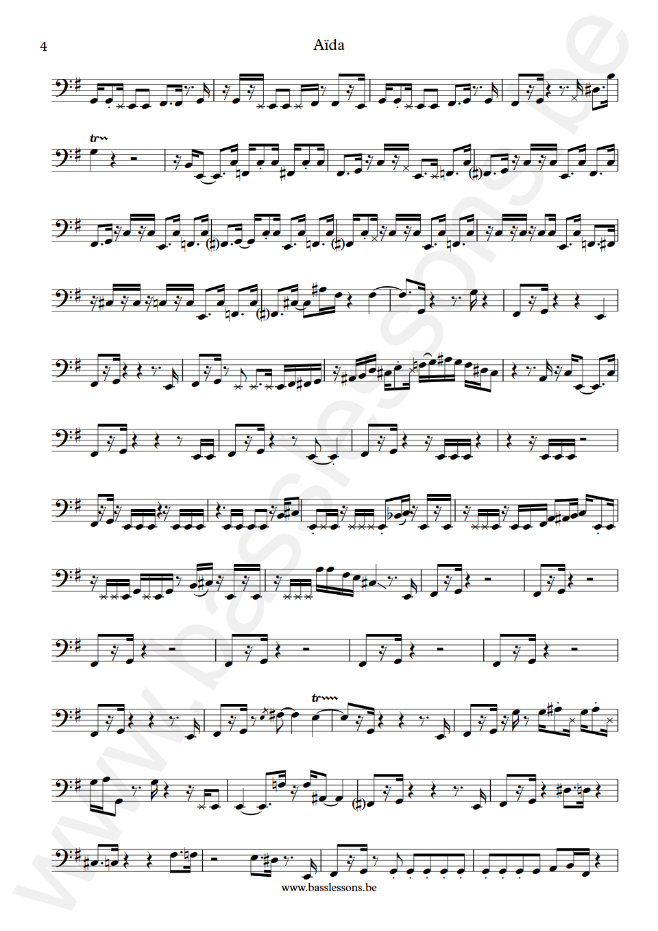 Miles Davis Aïda Marcus Miller Bas Transcriptie deel 4