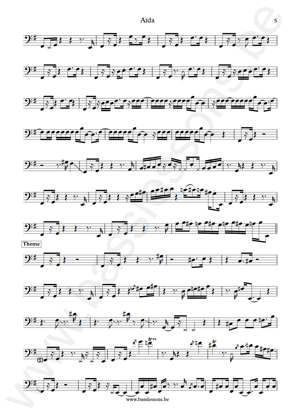 Miles Davis Aïda Marcus Miller Bas Transcriptie deel 5