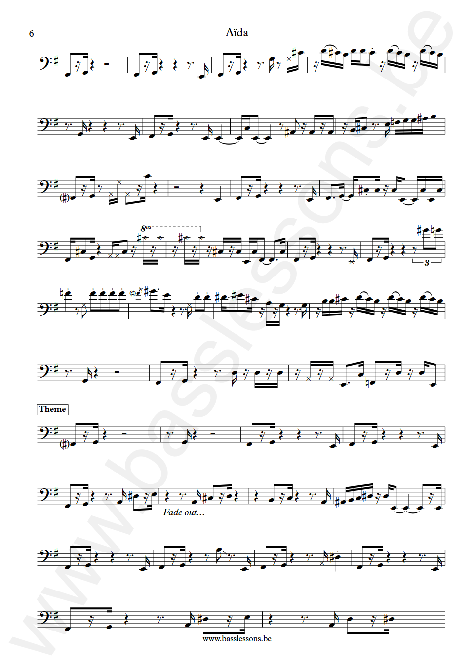Miles Davis Aïda Marcus Miller Bas Transcriptie deel 6