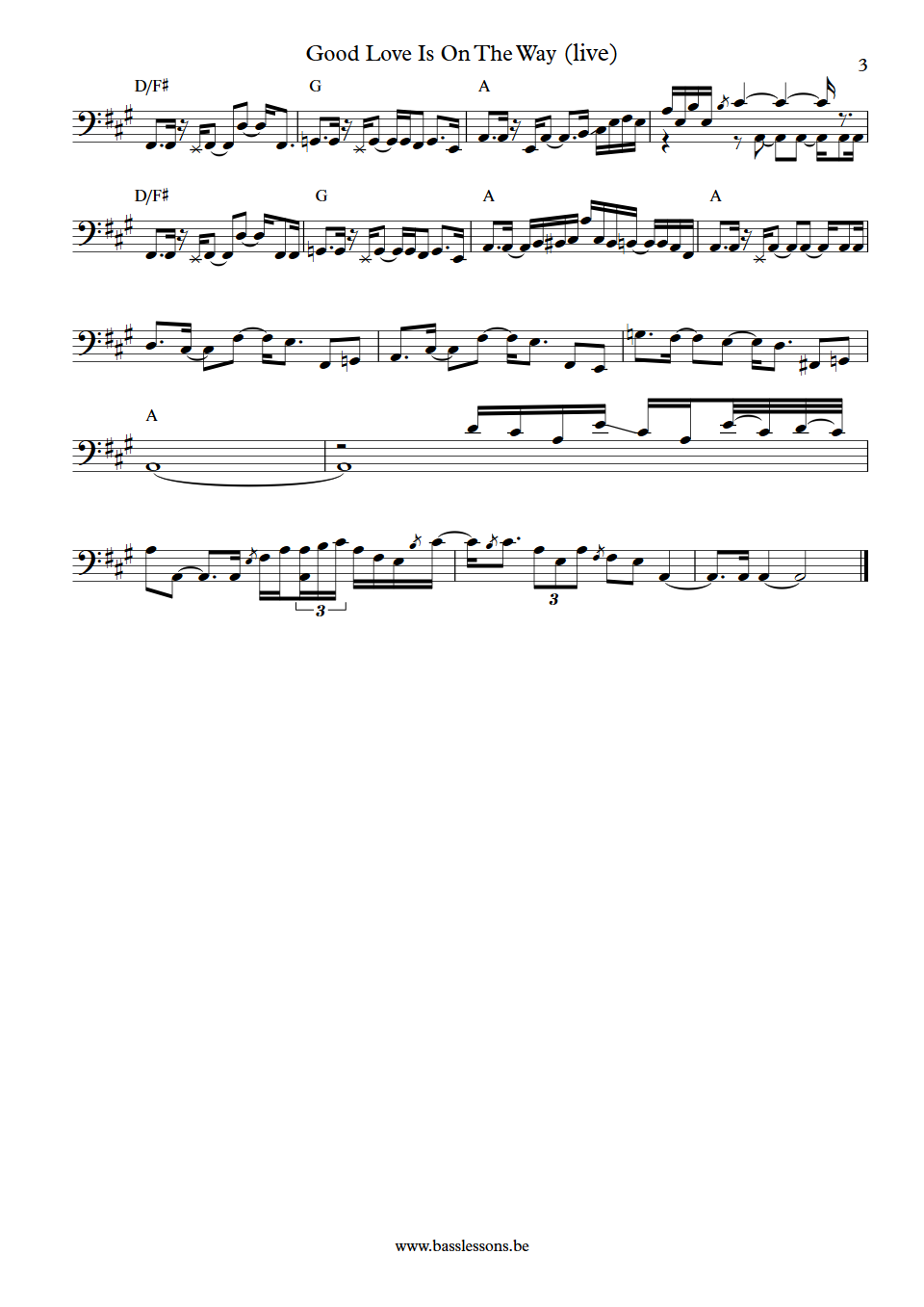 John Mayer Good Love Is On The Way Pino Palladino Bas Transcriptie deel 3