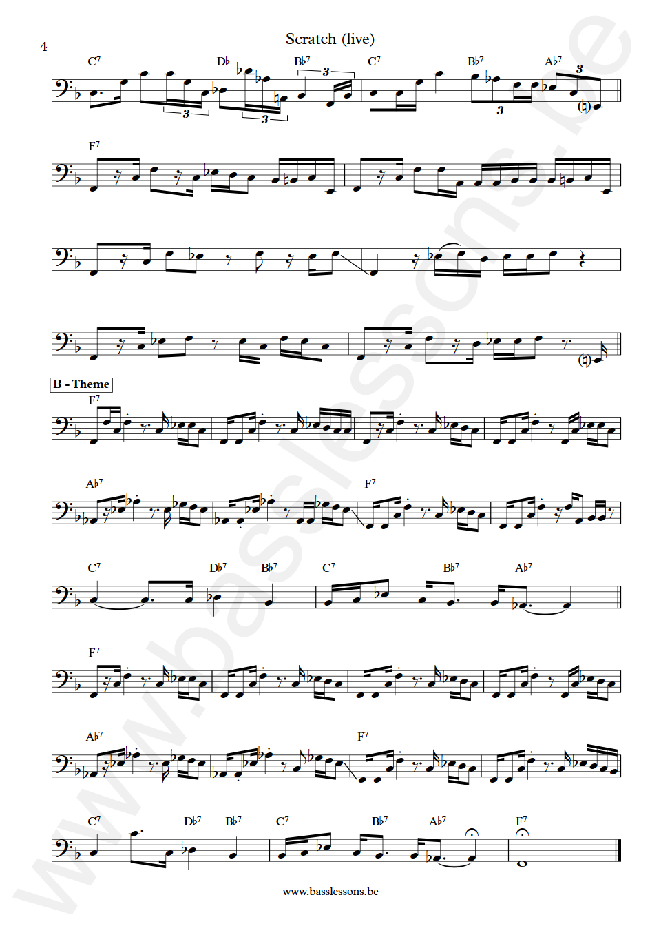 The Crusaders Scratch (live) Max Bennett Bas Transcriptie deel 4