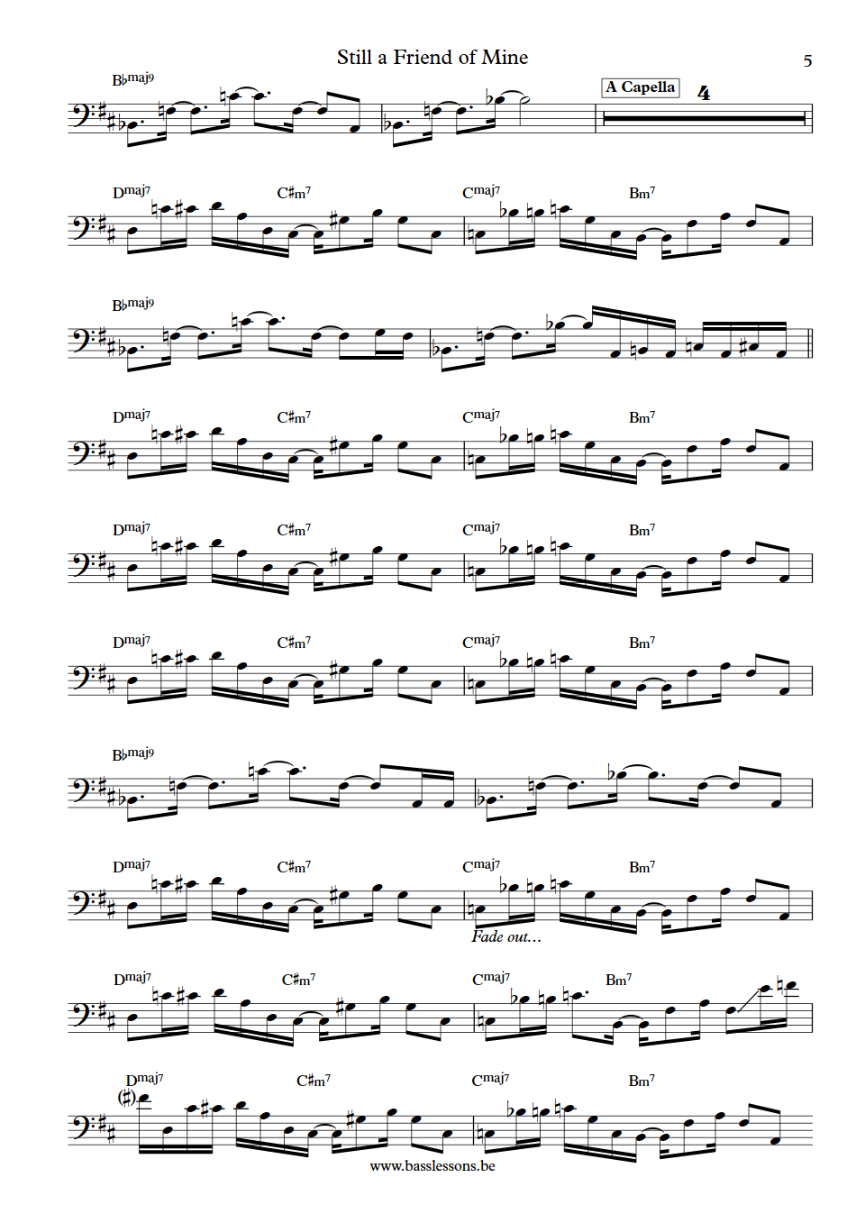 Incognito still a friend of mine Randy Hope-Taylor bass transcription part 5