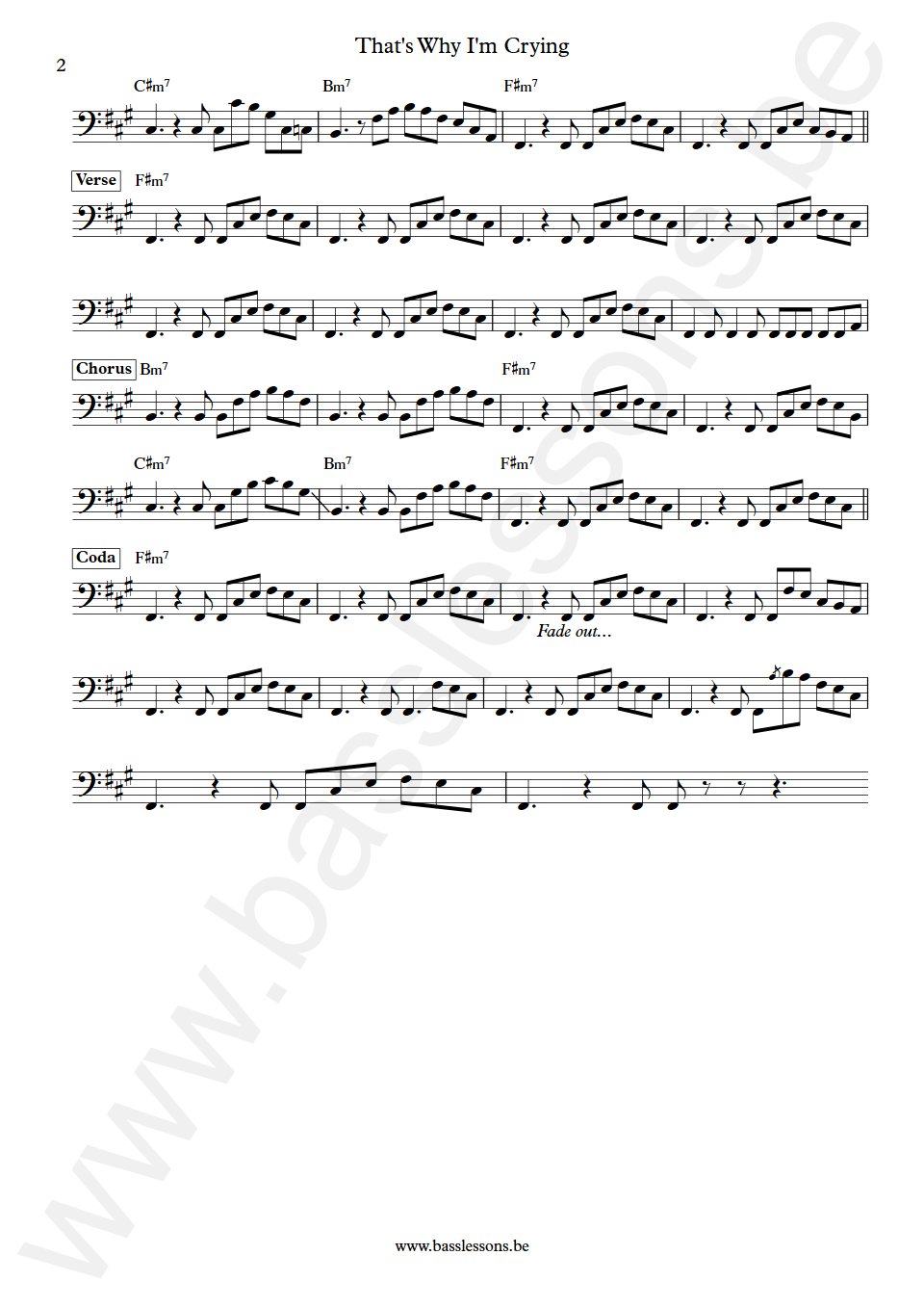 Colin James That's Why I'm Crying Norm Fisher Bas Transcriptie deel 2