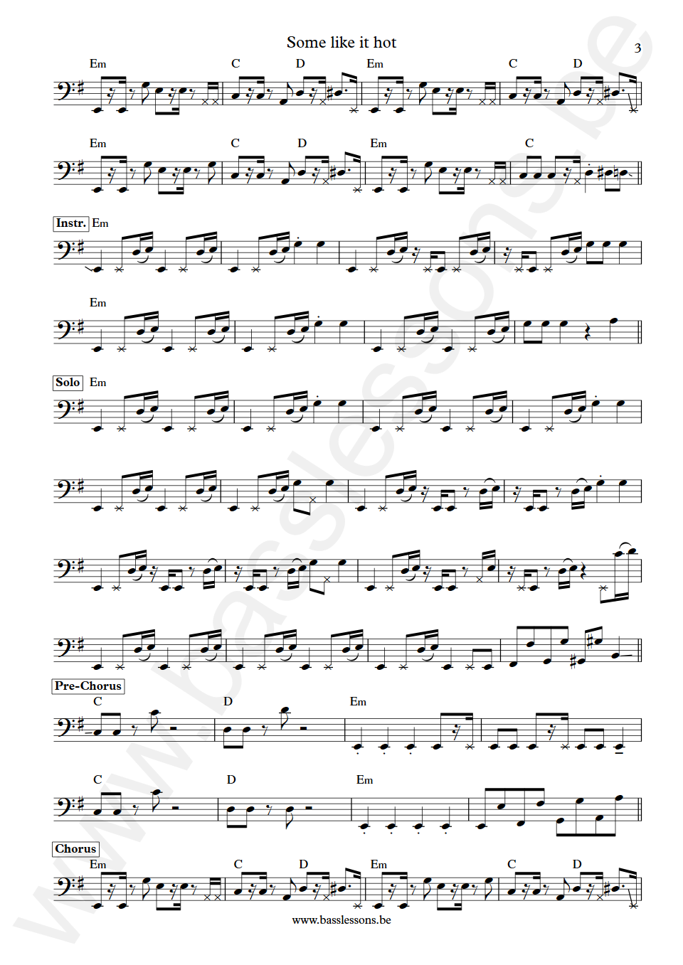 The Powerstation Some Like It Hot John Taylor Bas Transcriptie deel 3