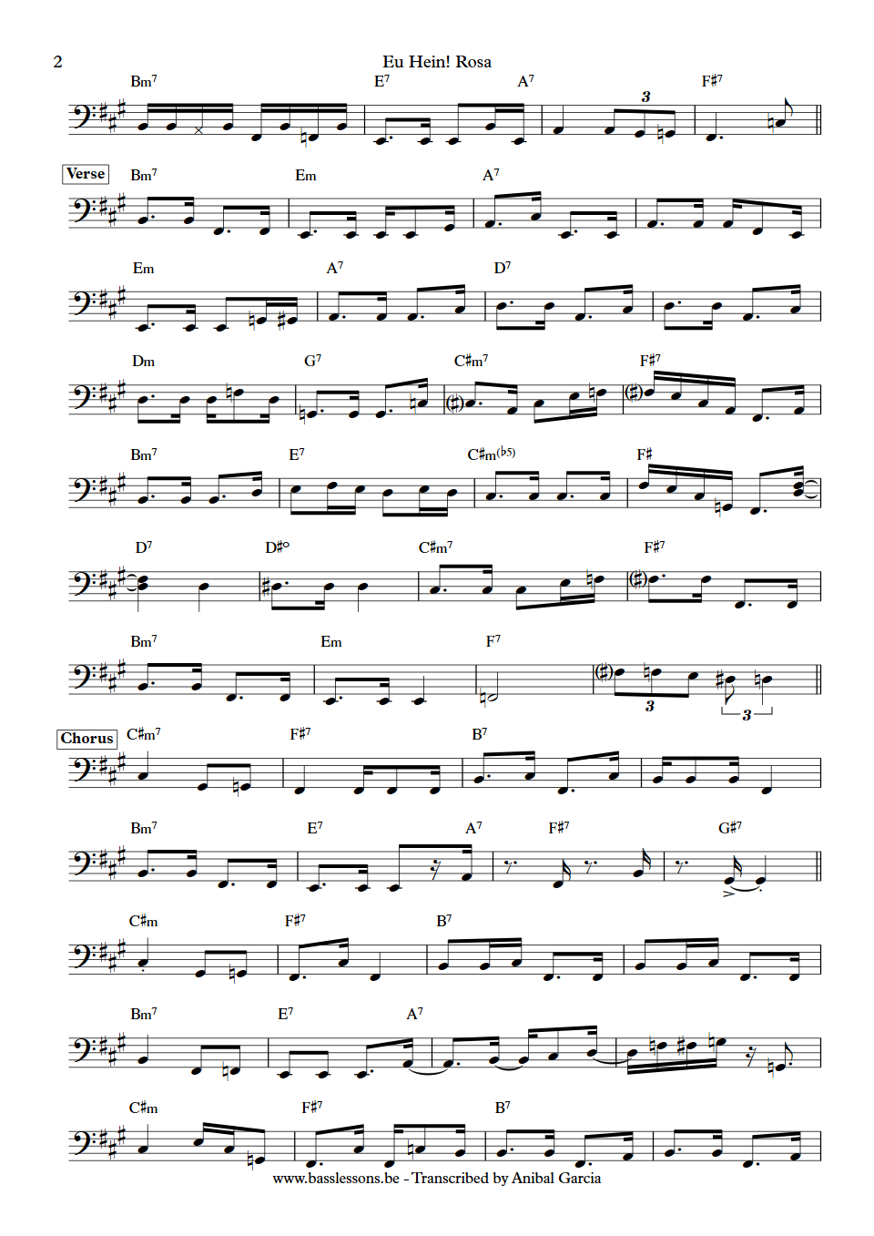 Elis Regina Eu Hein Rosa Luizão Maia bass transcription part 2