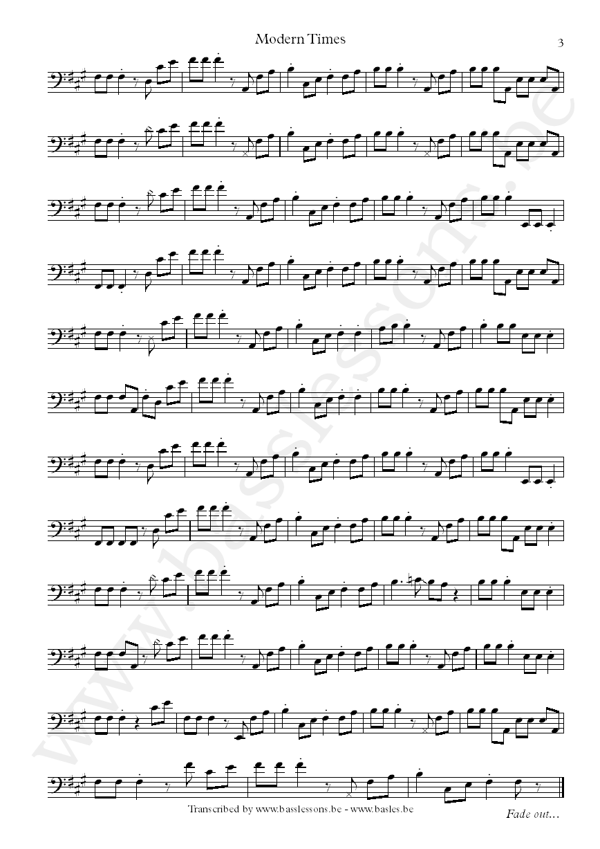 Meshell Ndegeocello Modern times bass trnascription