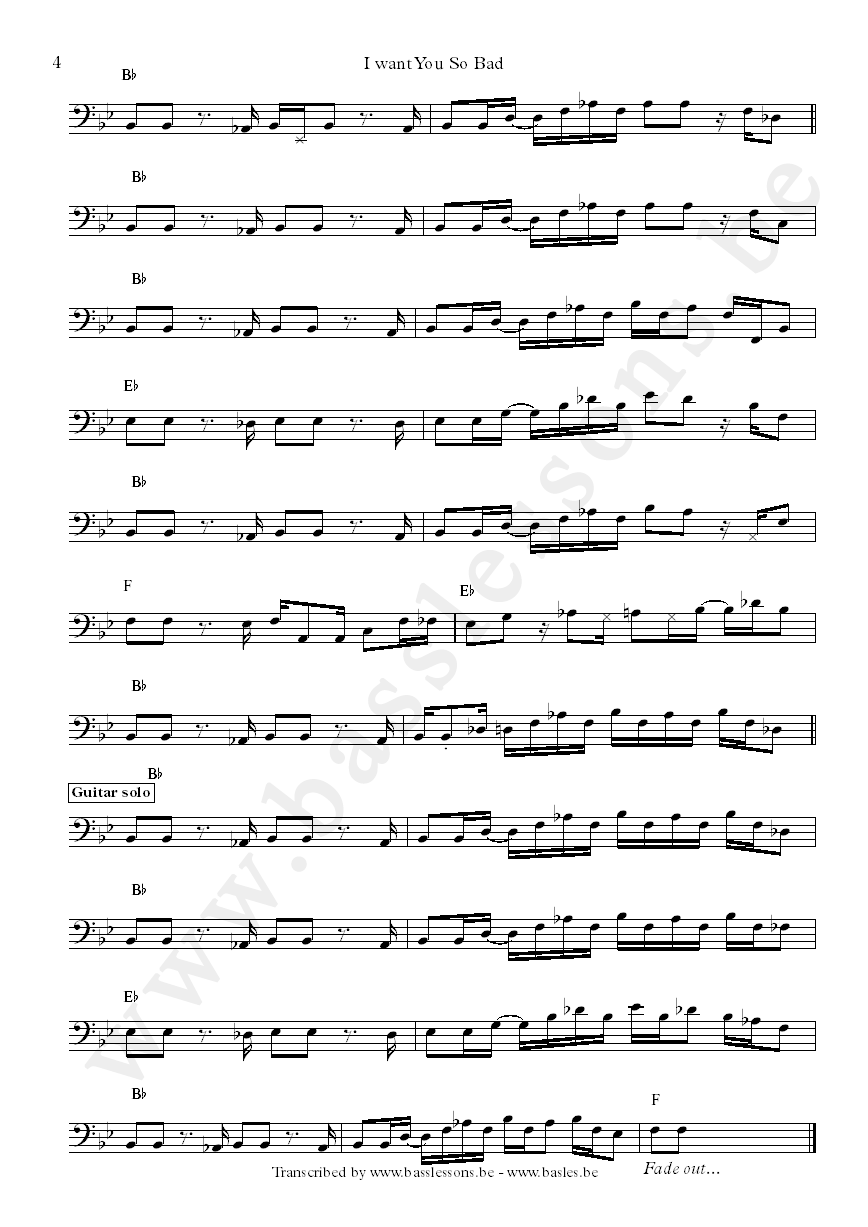 B.B. King and Jerry Jemmott bass transcription