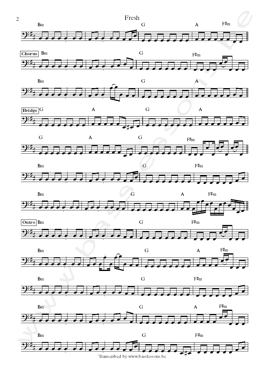 Robert bell bass transcription