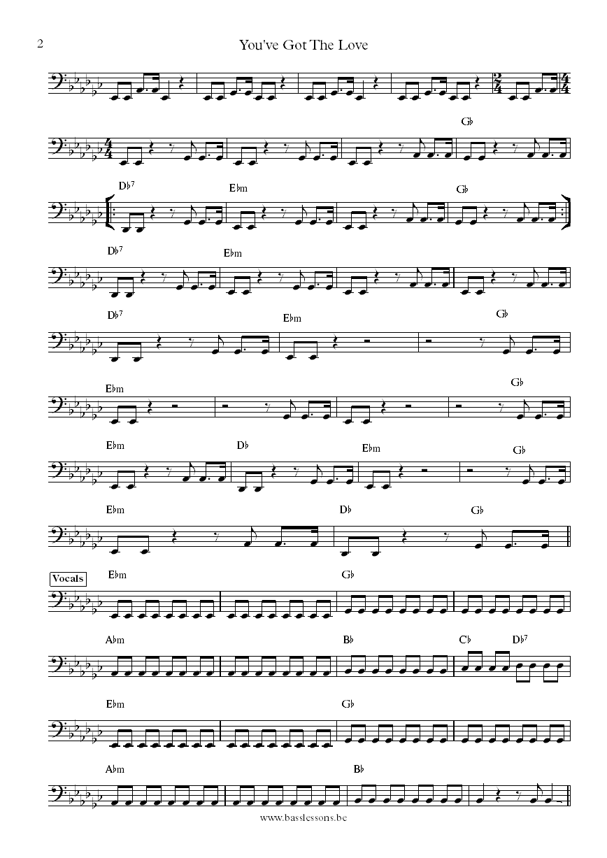 The source ft candi staton - Youve got the love bass transcription part 2