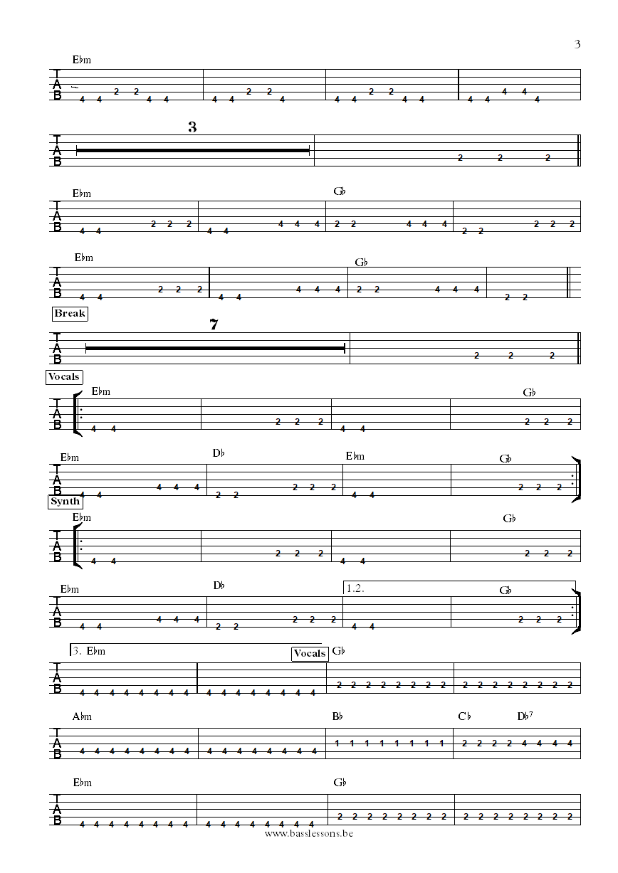 The source ft candi staton - Youve got the love bass tab part 3