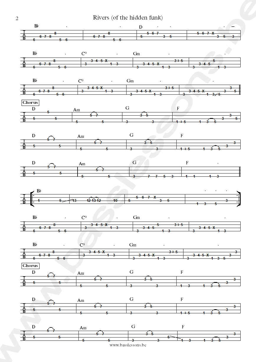 Joe walsh rivers of the hidden funk George Perry bass tab part 2