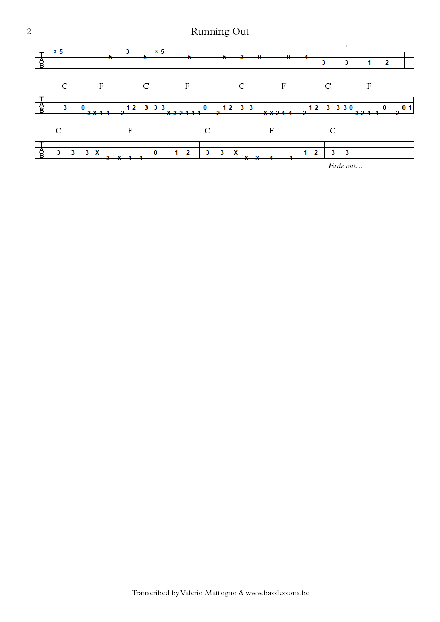 DMable John running out Donald duck dunnbass tab part 2