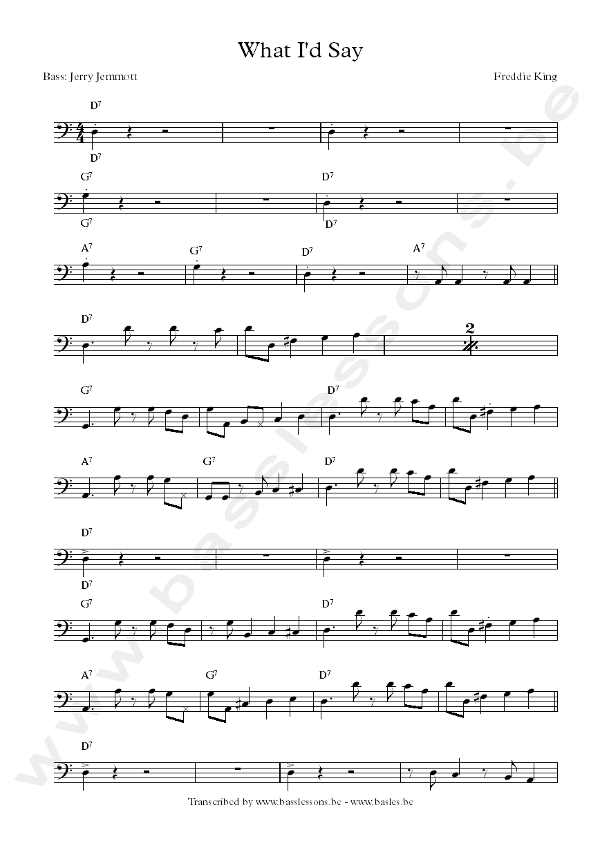 Freddie King transcription