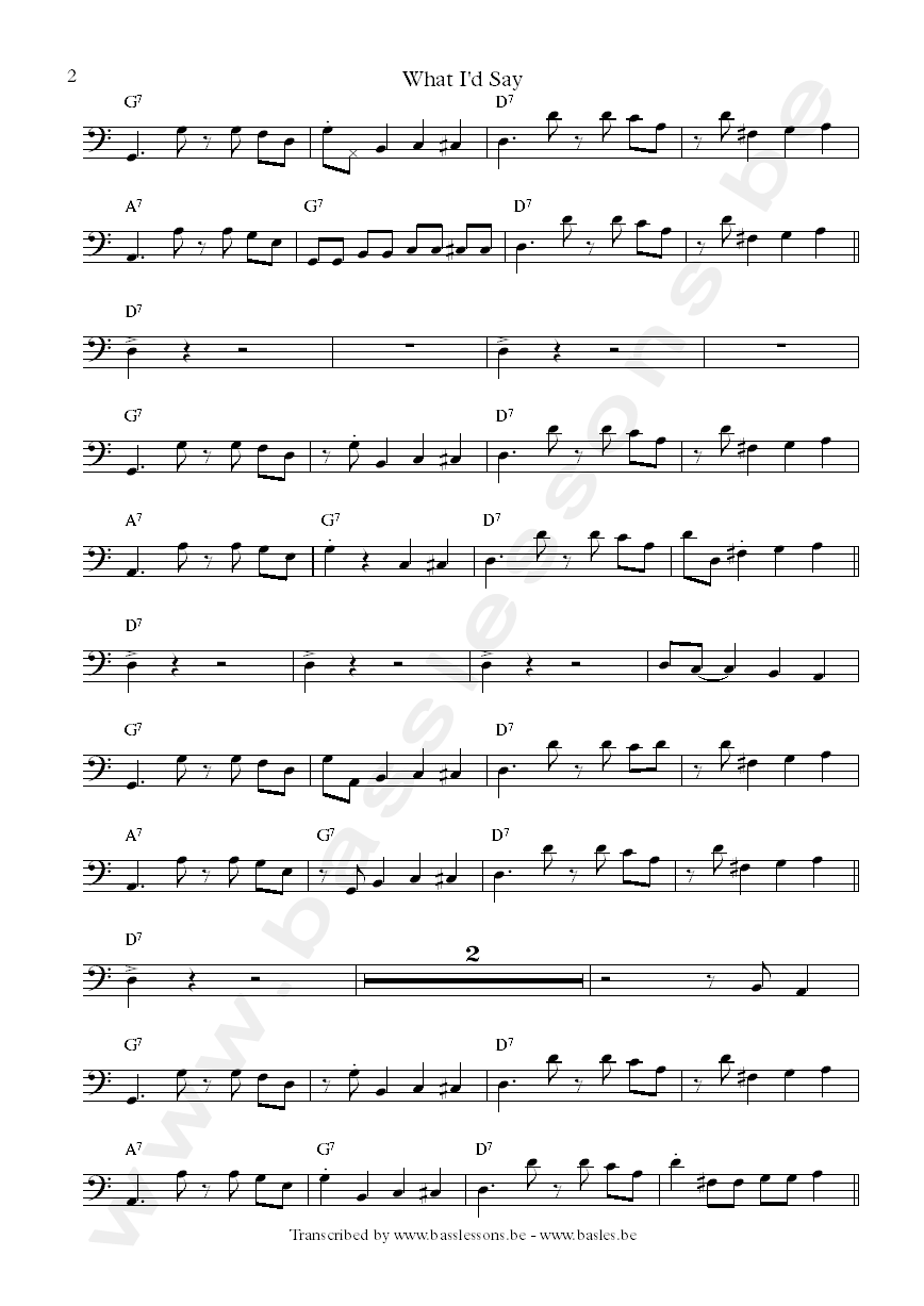 Jerry Jemmott transcription