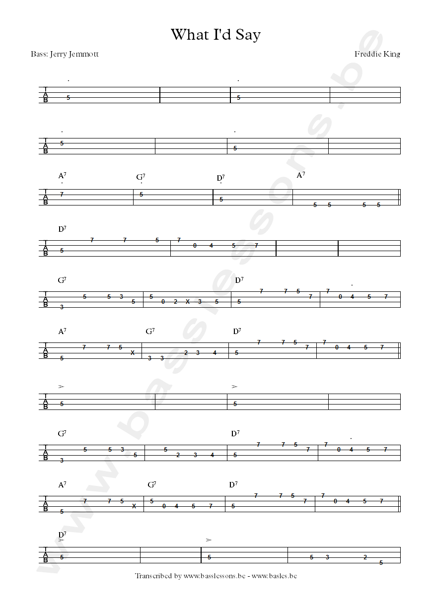 Jerry Jemmott sheet music