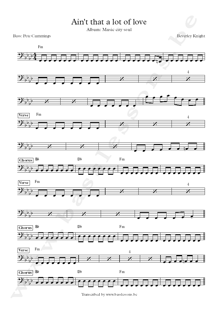 Beverly Knight transcription