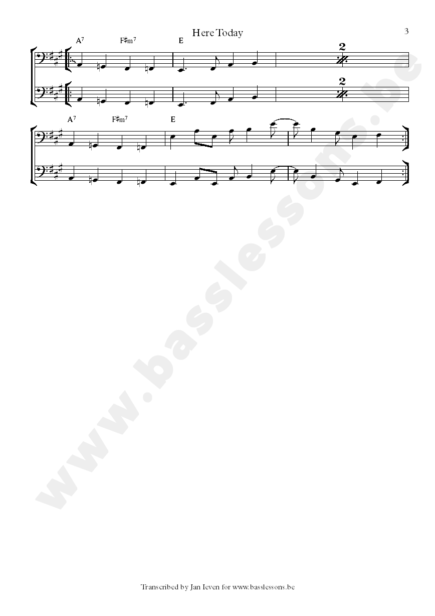 beach boys carol kaye bass transcription