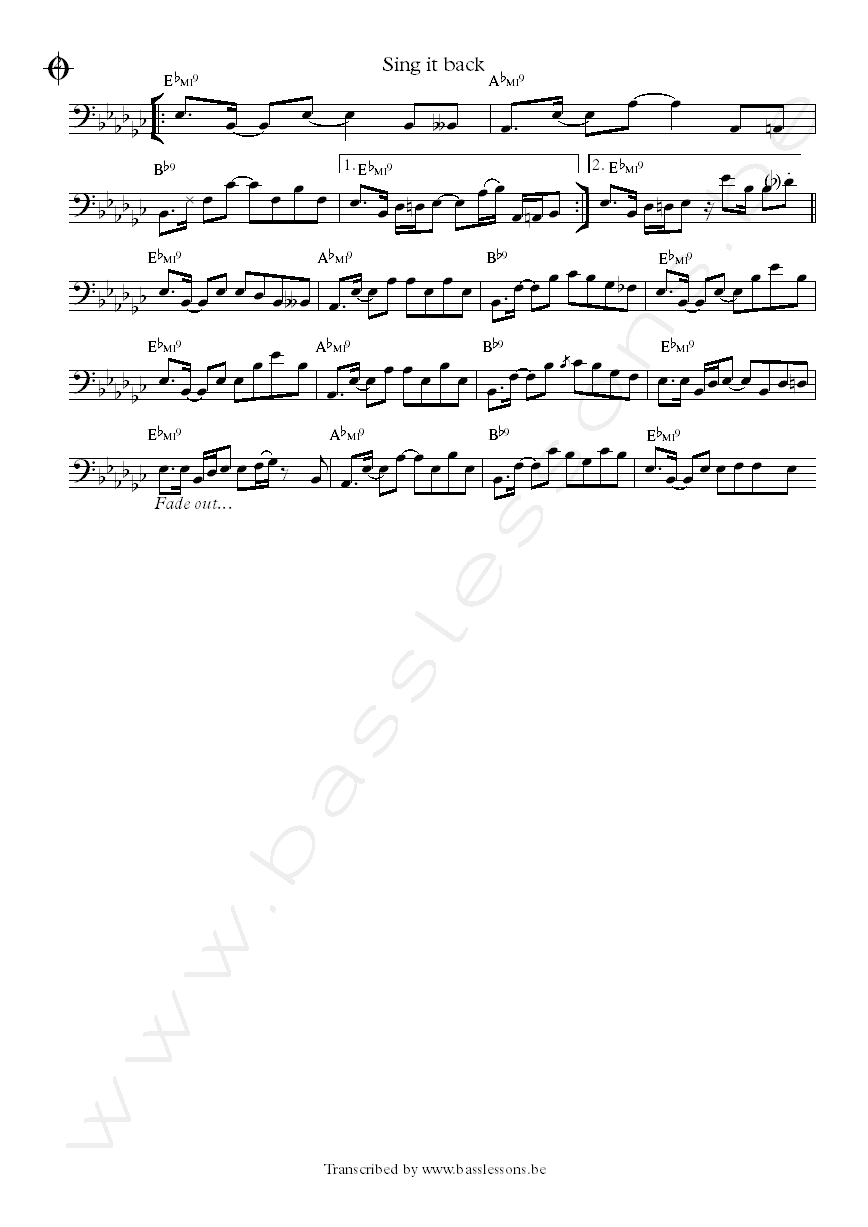 Moloko sing it back bass transcription part 2