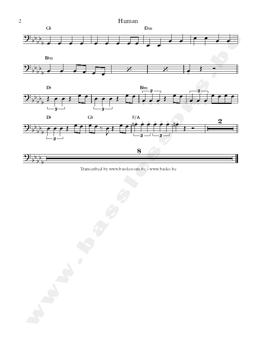 rag n bone man human bass transcription part 2