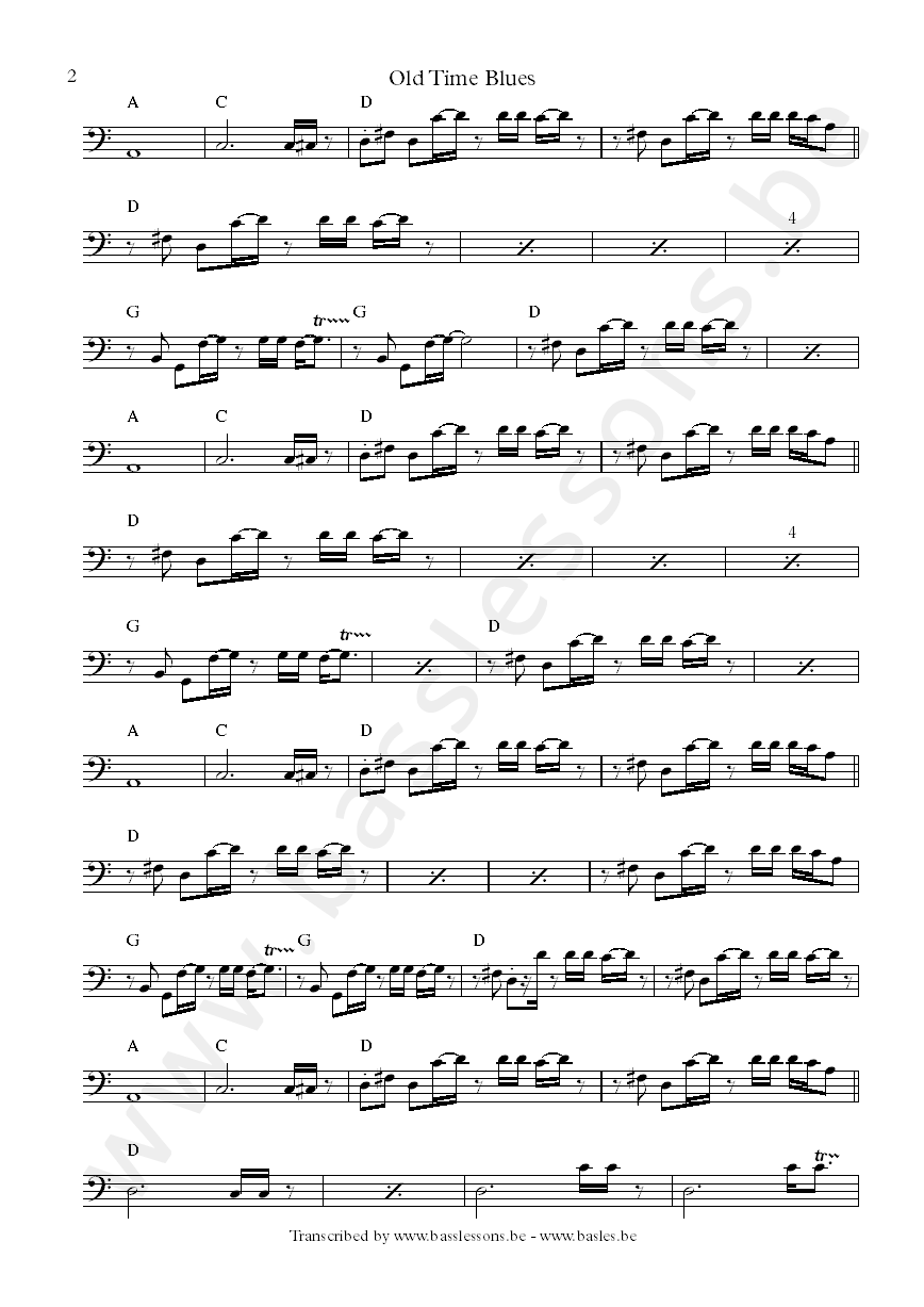 john mayall old time blues bass transcription part 2