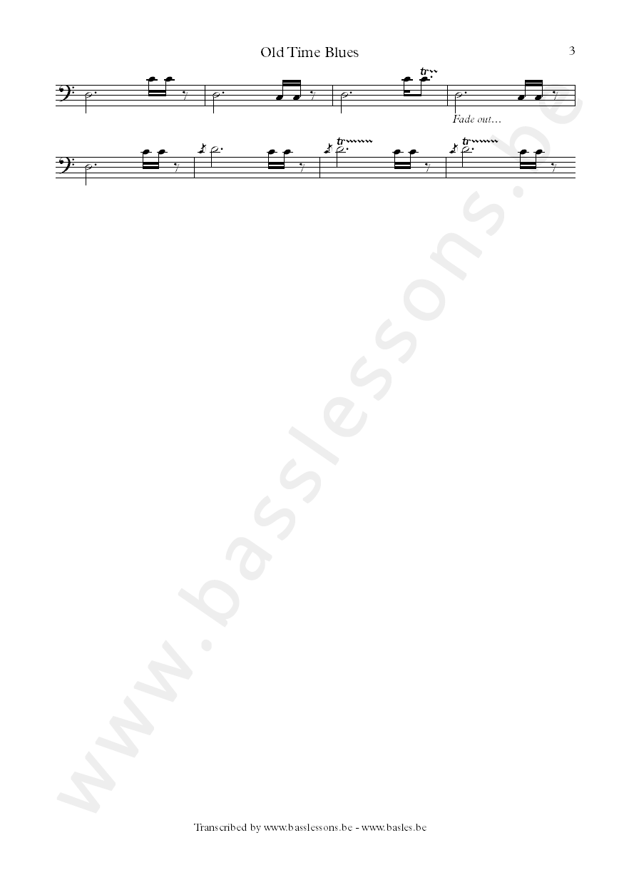 john mayall old time blues bass transcription part 3