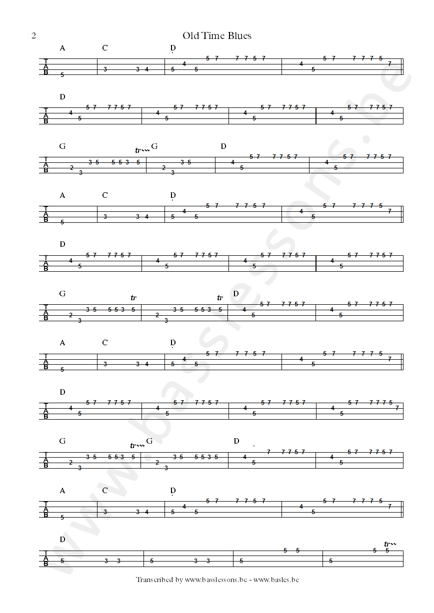 john mayall old time blues bass tab part 2