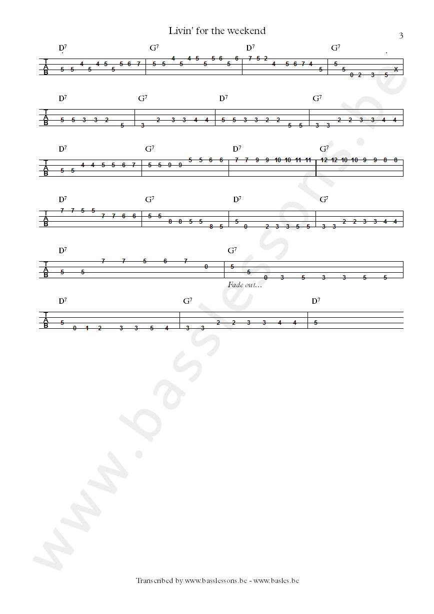 The ojays living for the weekend anthony jackson bass tab part 3