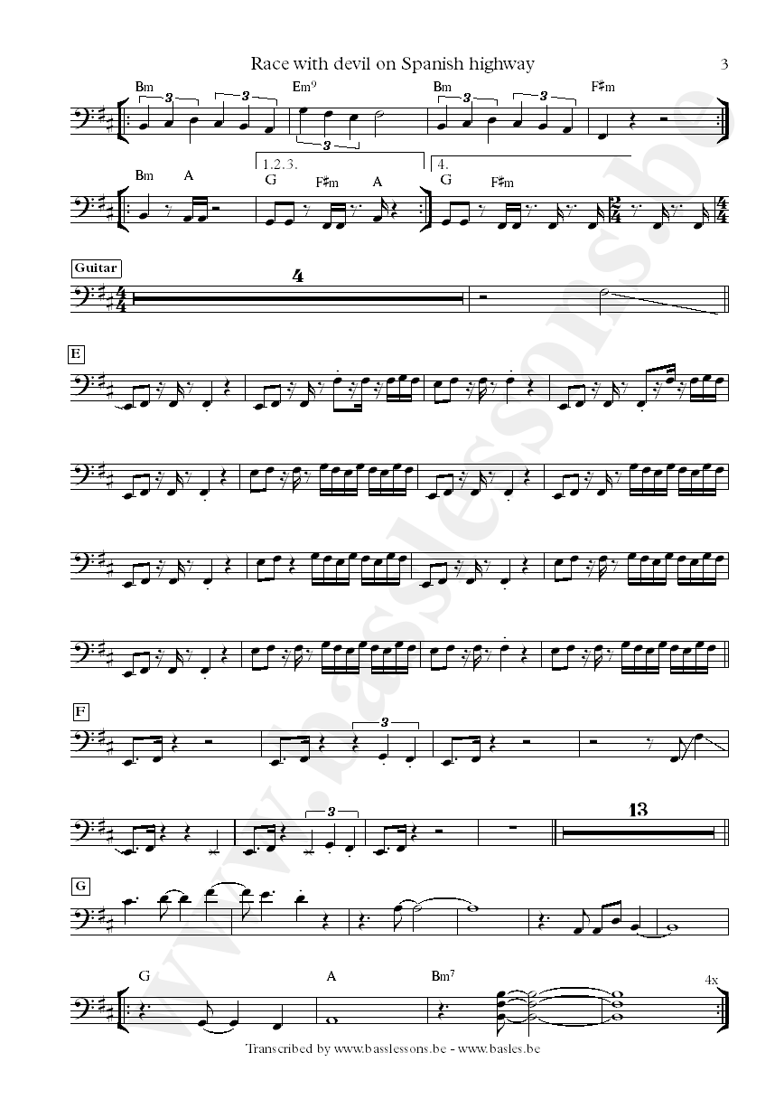 al di meola anthony jackson bass transcription part 3